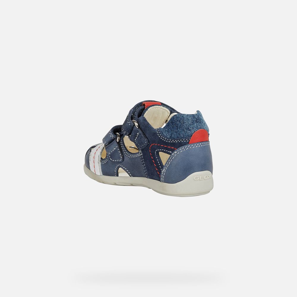 Geox Bebek Sandalet Lacivert - Kaytan Boy - DKT-615347